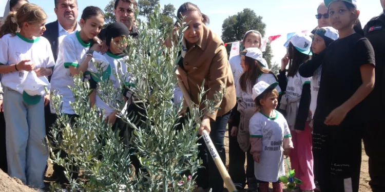 Burdur’da zeytin ve fıstıkçamı fidanları toprakla buluştu
