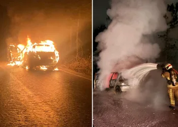 Bursa’da seyir halindeki otomobil alev alev yandı