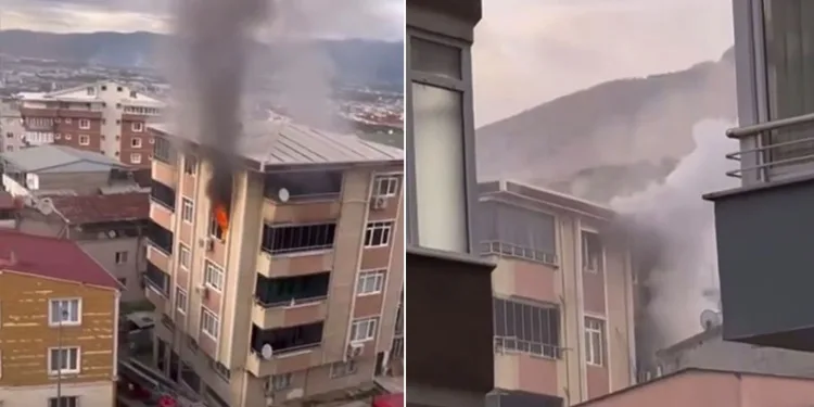 Bursa’da apartman dairesinde çıkan yangın, mahalleyi ayağa kaldırdı
