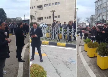 Adliye önünde TRT ve ATV ekiplerine tepki