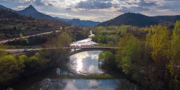 Sakarya Nehri’nin eşsiz manzarası havadan görüntülendi