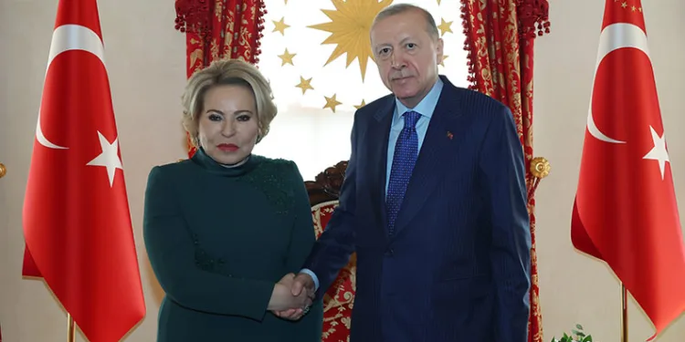 Cumhurbaşkanı Erdoğan Matviyenko’yu kabul etti