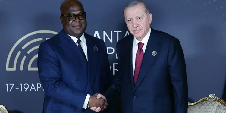 Cumhurbaşkanı Erdoğan, Kongo Demokratik Cumhuriyeti Cumhurbaşkanı Tshisekedi ile görüştü