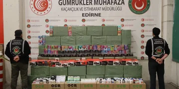 Kapıkule’de 33 milyon liralık kaçak eşya ele geçirildi