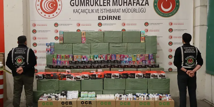 Kapıkule’de 33 milyon liralık kaçak eşya ele geçirildi