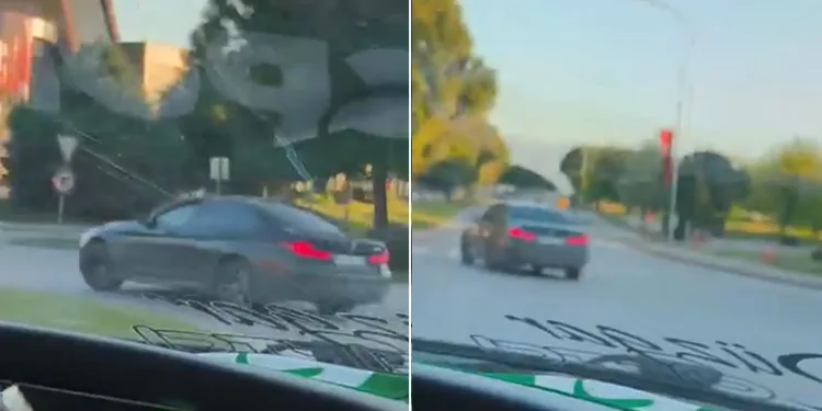 Bursa’da otomobil drift attı