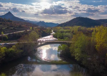 Sakarya Nehri’nin eşsiz manzarası havadan görüntülendi