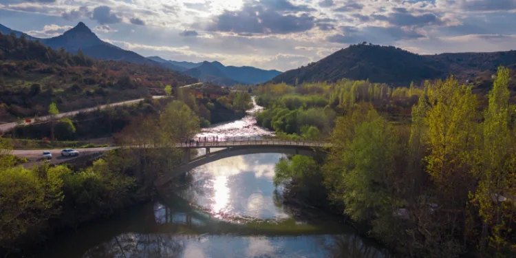 Sakarya Nehri’nin eşsiz manzarası havadan görüntülendi