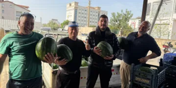 Antalya’da sezonun ilk karpuz hasadı yapıldı