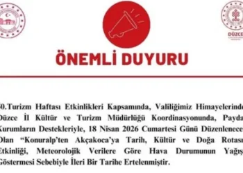 Düzce’deki Konuralp-Akçakoca turizm etkinliği yağış nedeniyle ertelendi