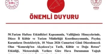 Düzce’deki Konuralp-Akçakoca turizm etkinliği yağış nedeniyle ertelendi