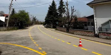 Çalıcuma Köyü’nde yol çizgi çalışmaları tamamlandı