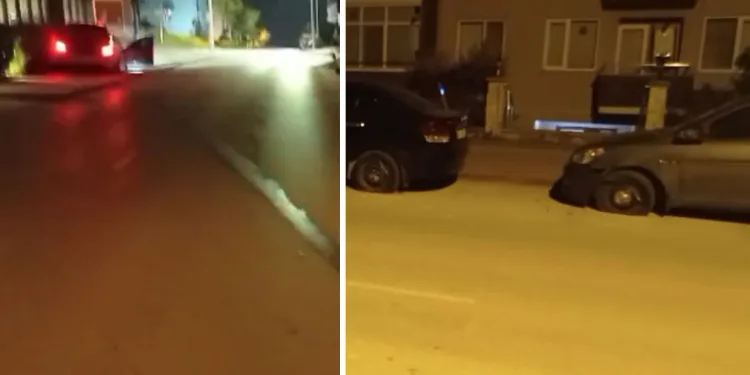 Nilüfer’de Gece Yarısı Kaza: Kontrolden Çıkan Araç 4 Otomobile Çarptı