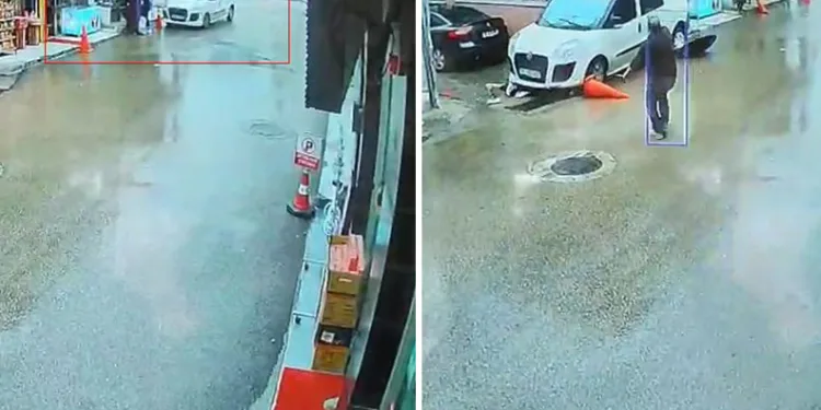 Bursa’da Dehşet Anları: Kamyonet Kaldırımdaki Yayaların Arasına Daldı!