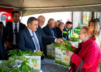 Gölbaşı’nda vatandaşlara 190 bin ata tohumu fidesi dağıtıldı
