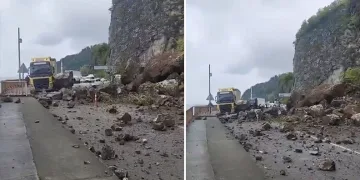 Artvin’de Sarp Sınır Kapısı yolunda heyelan