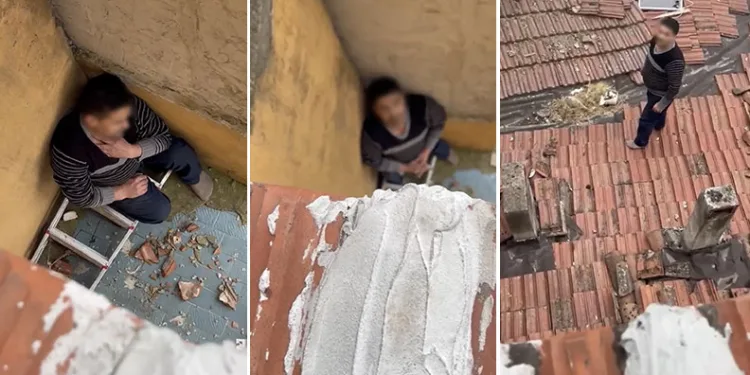 Bursa’da çatıya saklanan firari, polisi izlerken yakalandı