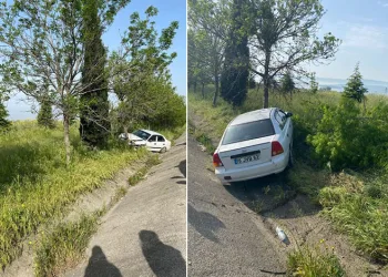 Bursa-Balıkesir kara yolunda tek araçlı kaza: 2 yaralı