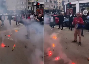 Bursa’da düğün magandası kamerada