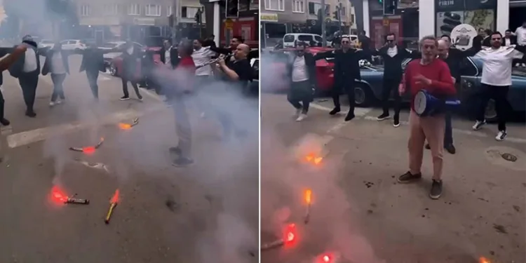 Bursa’da düğün magandası kamerada