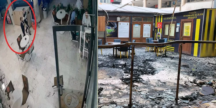 Bursa’da 2 çocuk Fenerbahçeliler Derneği’nde yangın çıkardı