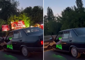 Trafikte ‘yok artık’ dedirten anlar kamerada