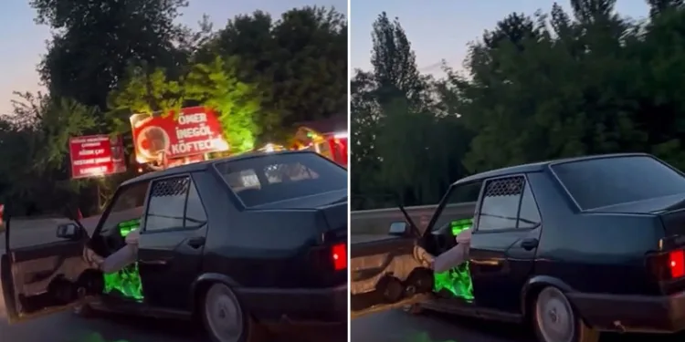 Trafikte ‘yok artık’ dedirten anlar kamerada
