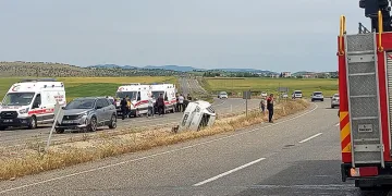 Diyarbakır’da otomobil takla attı: 4 yaralı