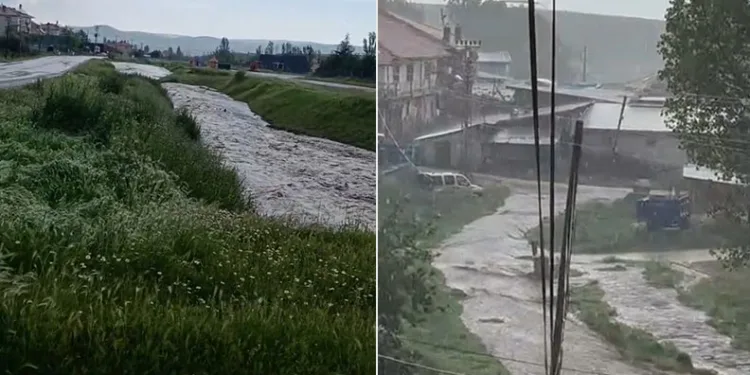 Ankara’da sağanak sonrası sel meydana geldi