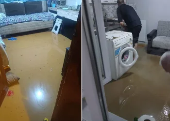 İnegöl’de sağanak yağış sebebiyle evleri su bastı