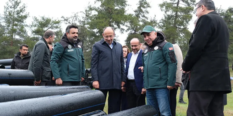 Orhaneli’de 13 bin 500 dekarlık alana modern sulama yatırımı