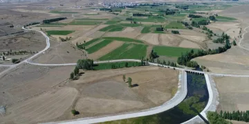Demirözü sulaması tamamlama inşaatında çalışmalar sürüyor