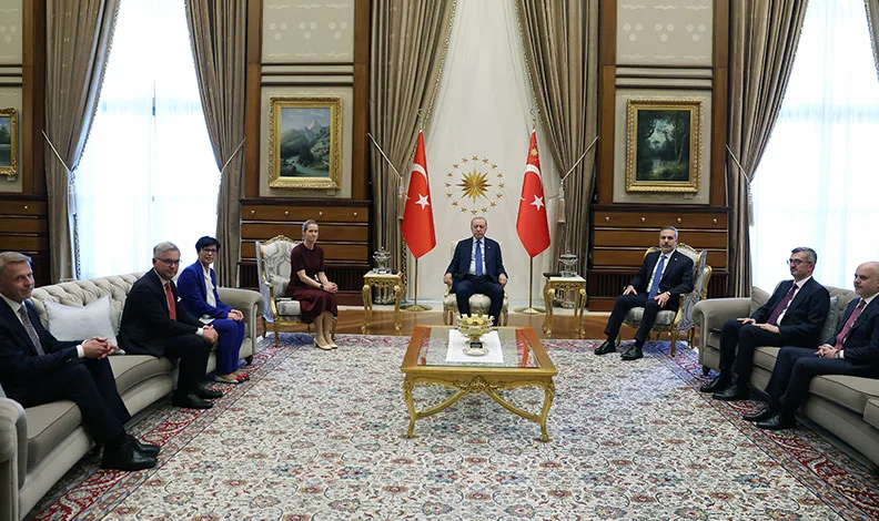 Cumhurbaşkanı Erdoğan, AB temsilcilerini kabul etti