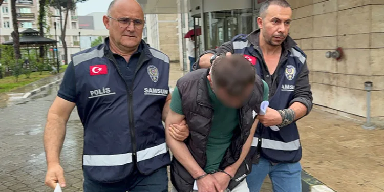 Mezarlıkta eşini darbeden koca tutuklandı