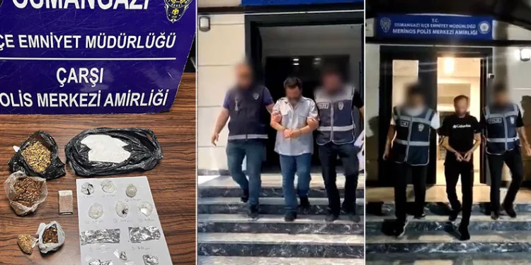 Bursa’da aranan hükümlüler ve uyuşturucu tacirlerine operasyon