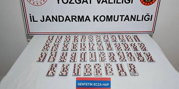 Yozgat’ta 613 sentetik uyuşturucu hap ele geçirildi