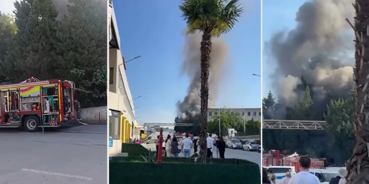 Bursa’da korkutan fabrika yangını