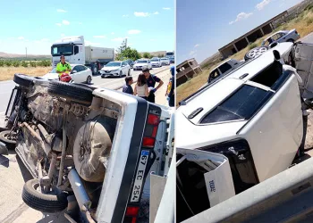 Ters dönen otomobildeki 8 aylık bebek hayatını kaybetti