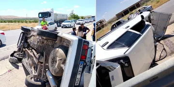 Ters dönen otomobildeki 8 aylık bebek hayatını kaybetti