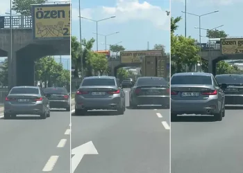 Trafikte tehlikeli seyreden sürücüye 22 bin lira ceza