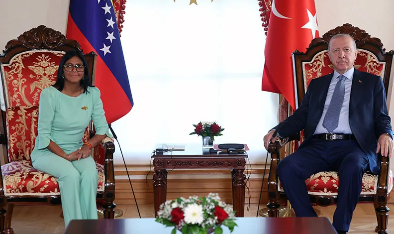 Cumhurbaşkanı Erdoğan, Venezuela Cumhurbaşkanı Vekili Rodriuez ile görüştü
