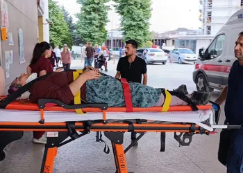 Kiraz toplamak için çıktığı ağaçtan düşerek yaralandı