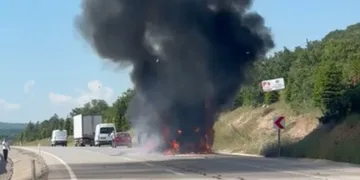 Eskişehir – Kütahya yolunda korkutan yangın