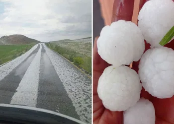 Van’da ceviz büyüklüğünde dolu yağışı