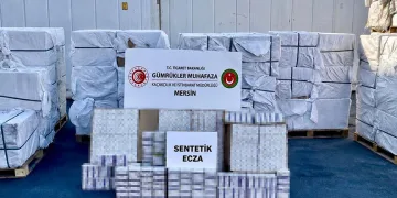 Mersin Limanında dev ilaç operasyonu