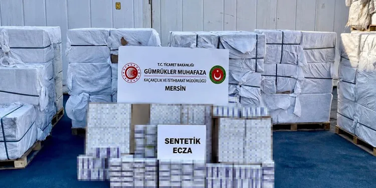 Mersin Limanında dev ilaç operasyonu
