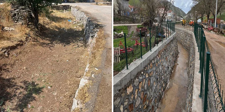 Büyükşehir’den Gürsu’da dere ıslahı ve kanalizasyon hatları tamamlandı