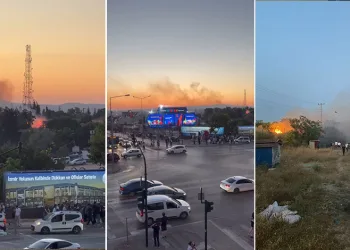 Konser alanı yakınında çıkan yangın panik yaşattı