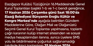 Elazığspor’da genel kurul tarihi netleşti