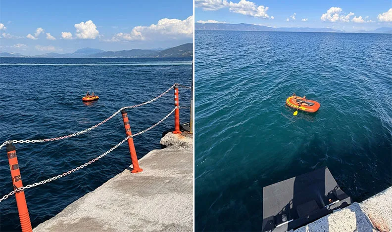Şişme botuyla deniz açılan genç panikleyince sürüklenmeye başladı
